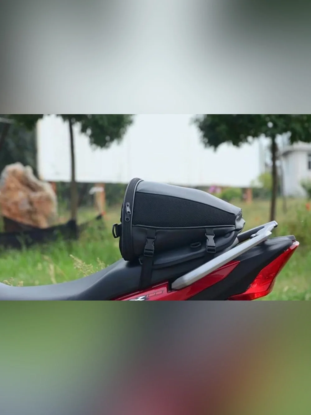 Motorcycle Tail Bag PU Leather Multifunctional Waterproof